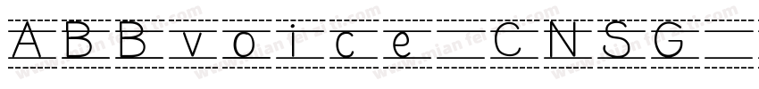 ABBvoice CNSG Medium字体转换